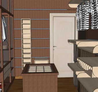 室内衣柜SU模型下载_sketchup草图大师SKP模型