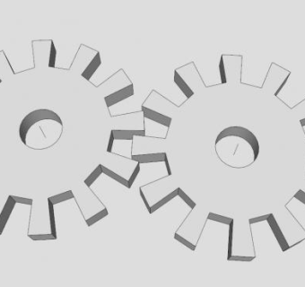 零件双齿轮SKP模型_su模型下载 草图大师模型_SKP模型