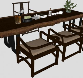 茶几组合su模型下载_sketchup草图大师SKP模型