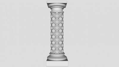 柱子装饰su模型下载_sketchup草图大师SKP模型