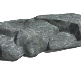 长型岩石SU模型下载_sketchup草图大师SKP模型