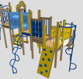 儿童滑滑梯su模型下载_sketchup草图大师SKP模型