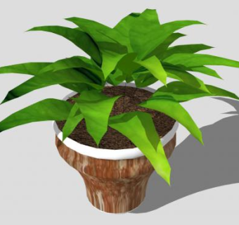 室内盆栽植物摆件SU模型下载_sketchup草图大师SKP模型