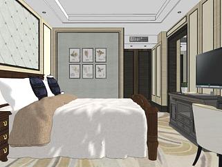 酒店<em>内室</em>su模型下载_sketchup草图大师SKP模型