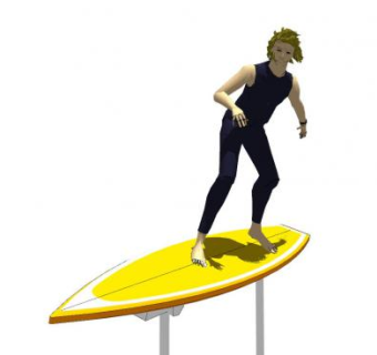 现代女士冲浪人物SU模型下载_sketchup草图大师SKP模型