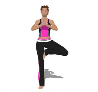 练瑜伽的女人SU模型下载_sketchup草图大师SKP模型