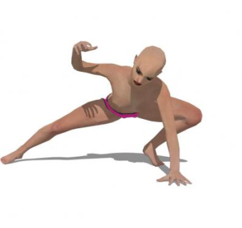 运动女人SU模型下载_sketchup草图大师SKP模型