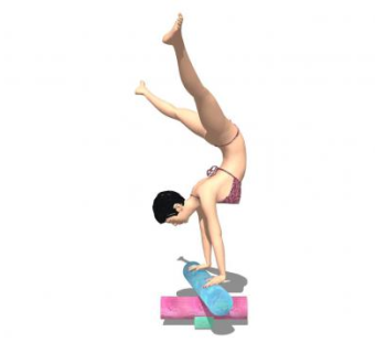 倒立运动女人SU模型下载_sketchup草图大师SKP模型