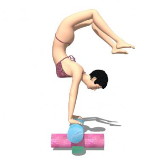 做倒立运动的女人SU模型下载_sketchup草图大师SKP模型