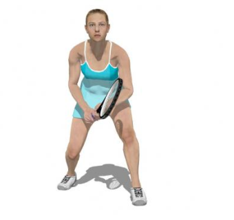 网球女运动员芝姿势SU模型下载_sketchup草图大师SKP模型