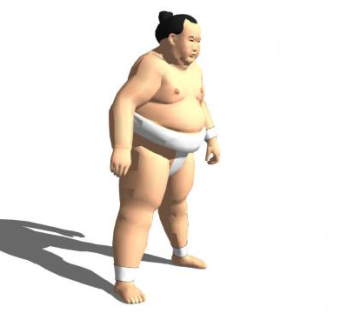 现代相扑手站姿SU模型下载_sketchup草图大师SKP模型