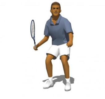 现代男性运动员SU模型下载_sketchup草图大师SKP模型