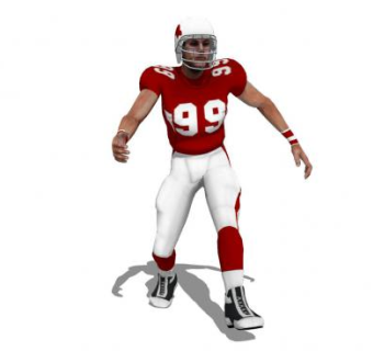 现代橄榄球运动员SU模型下载_sketchup草图大师SKP模型