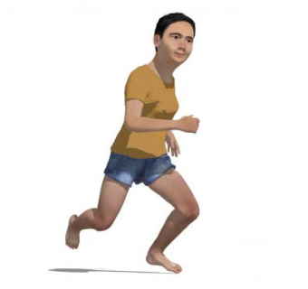 跑步的女人sketchup模型下载_sketchup草图大师SKP模型