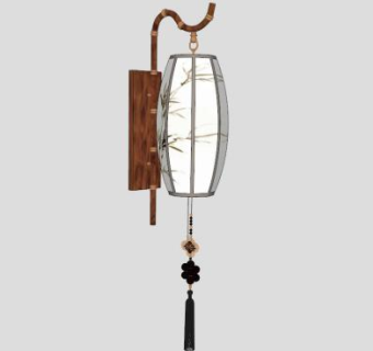 新中式壁灯SU模型下载_sketchup草图大师SKP模型