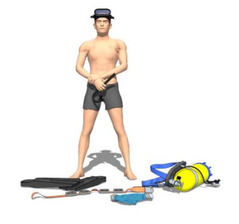 男性潜水员SU模型下载_sketchup草图大师SKP模型