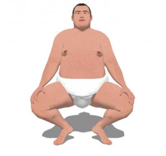 现代相扑手人物SU模型下载_sketchup草图大师SKP模型