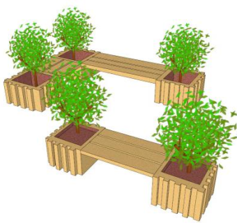 景观椅su模型下载_sketchup草图大师SKP模型