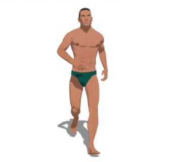 穿内裤的男人SU模型下载_sketchup草图大师SKP模型