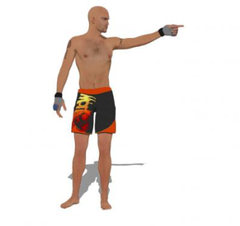 拳击手SU模型下载_sketchup草图大师SKP模型