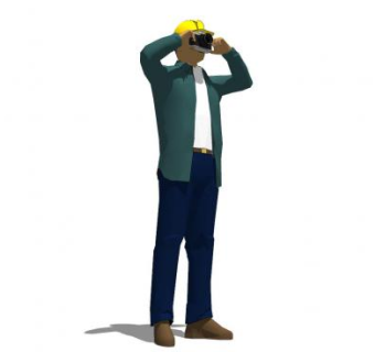 现代工人人物SU模型下载_sketchup草图大师SKP模型