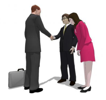 职工会谈人物SU模型下载_sketchup草图大师SKP模型