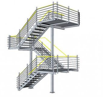 室外钢梯su模型下载_sketchup草图大师SKP模型