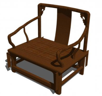 禅意座椅su模型下载_sketchup草图大师SKP模型