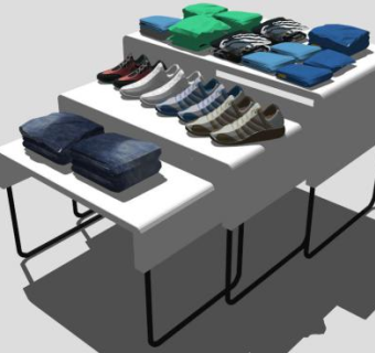 鞋子展示SU模型下载_sketchup草图大师SKP模型