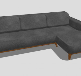 简约现代沙发SU模型下载_sketchup草图大师SKP模型