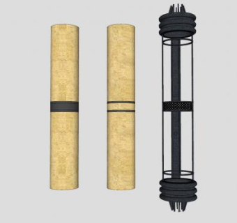 现代圆筒形壁灯灯具SU模型下载_sketchup草图大师SKP模型