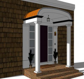 门廊su模型下载_sketchup草图大师SKP模型