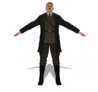 阿道夫·希特勒人物SU模型下载_sketchup草图大师SKP模型