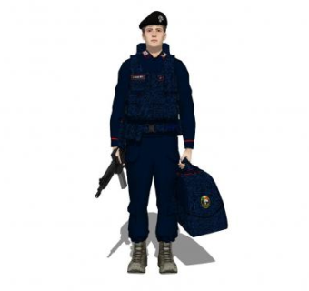 现代拿行李的战士SU模型下载_sketchup草图大师SKP模型