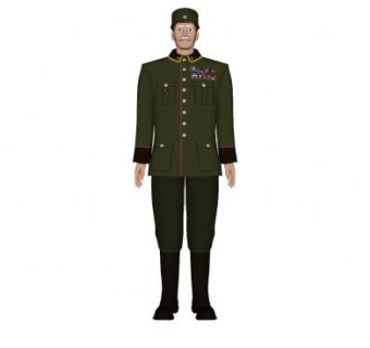 现代军官SU模型下载_sketchup草图大师SKP模型