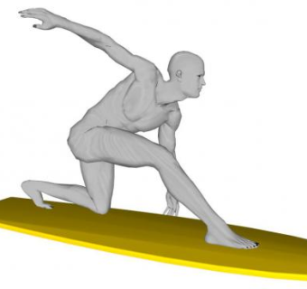 运动石像雕塑su模型下载_sketchup草图大师SKP模型