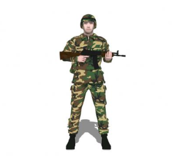 持械的战士SU模型下载_sketchup草图大师SKP模型