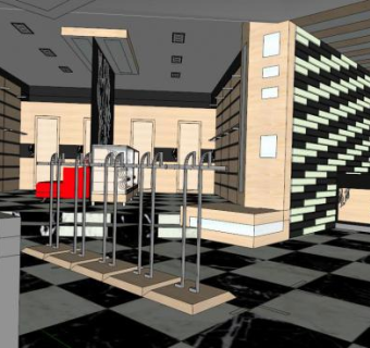 服装店整套su模型下载_sketchup草图大师SKP模型
