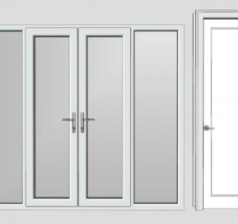 现代玻璃门室内门SU模型下载_sketchup草图大师SKP模型