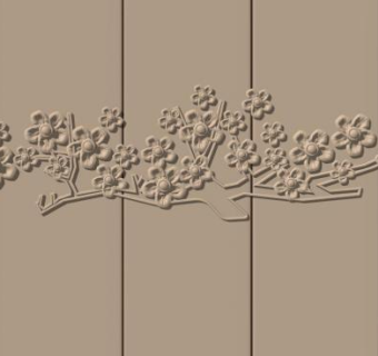 梅花浮雕SU模型下载_sketchup草图大师SKP模型