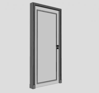 带门套的室内门SU模型下载_sketchup草图大师SKP模型