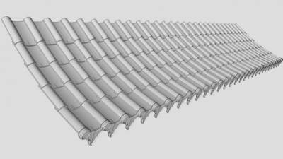 屋顶瓦su模型下载_sketchup草图大师SKP模型