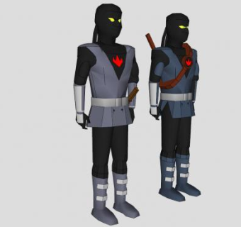 忍者人物SU模型下载_sketchup草图大师SKP模型