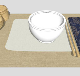 古中式餐盒su模型下载_sketchup草图大师SKP模型