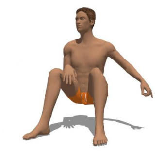 现代泳装男人SU模型下载_sketchup草图大师SKP模型