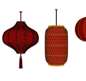 挂吊灯笼su模型下载_sketchup草图大师SKP模型