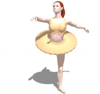 芭蕾女演员SU模型下载_sketchup草图大师SKP模型
