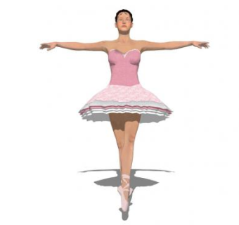 拉着小提琴的女人SU模型下载_sketchup草图大师SKP模型