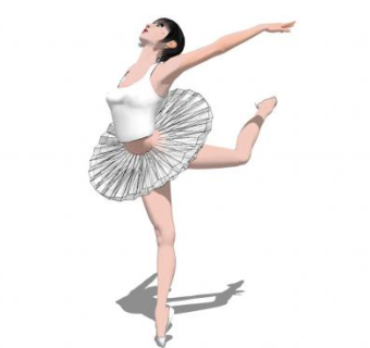 跳舞的芭蕾舞者sketchup模型下载_sketchup草图大师SKP模型