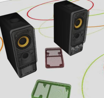 扬声器的音箱喇叭扩音器SKP模型_su模型下载 草图大师模型_SKP模型